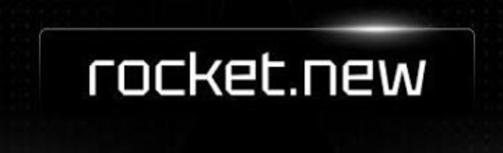 rocket.new logotype on a black background